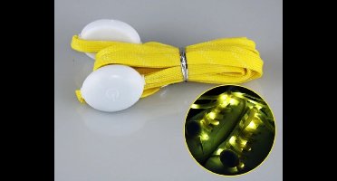 New Age Devi - LED-lichtgevende Nylon Veters - Geel - Voor een opvallende look!