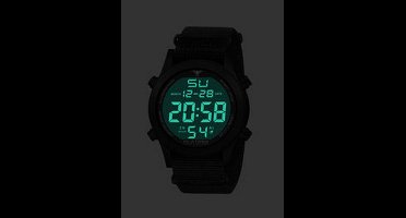 KHS - KHS.PLABSD.NB - Polshorloge - Platoon Black Steel Digital - Heren