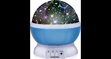 Grundig Nachtlamp sterren projector - 3 standen - 360 graden - galaxy projector sterrenhemel - blauw