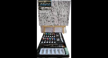 Nassau Fine Art - Leren Schilderen - Schilder Set - Volwassenen - Kinderen - Hobby - Inclusief Verf - Inclusief Kwasten - Canvas Bedrukt - Schildersezel - Moederdag - Vaderdag - Hobby - Professional - Verjaardag