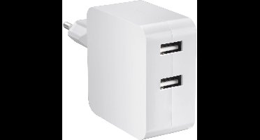 VOLTCRAFT SPS-2400/2+WH-N USB-oplader 24 W 2x USB-A Wit Binnen
