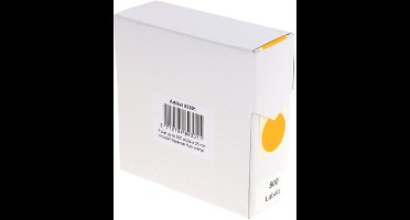 Etiket rillprint 25mm 500st op rol fluor oranje