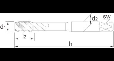 Machinetap 23305 M6 Hss Iso Blind Gat