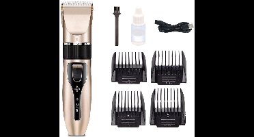 Stille hondentrimmer met accessoires