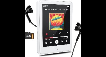 MP3 Speler Bluetooth - FM-Radio - Wit