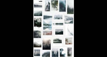 New Age Devi - 50 bosrijke stickers - Bergen bomen mist - Mysterieuze bossen