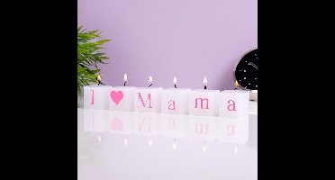 I Love Mama Kaarsen (set Van 6) van OOTB