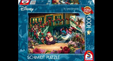 Schmidt Spiele - Disney, Lilo en Stitch Aloha Christmas - Thomas Kinkade (Disney) - puzzel - 1000 stukjes