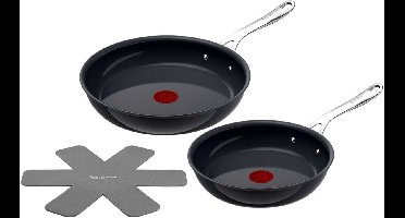 Tefal Jamie Oliver C471S2 by Enjoy 3-delige pannenset 24/28cm + panbeschermer