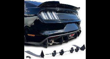 Sport Diffuser CUP Look Zwart Glans Geschikt voor Ford Mustang GT MK6 (2014-2017)
