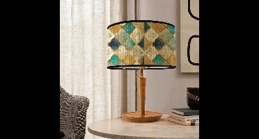 ByShane - Bamboelampjes trommel-lampenkap voor staande lampen en bureaulampen