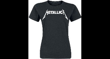Metallica Textured Logo Dames T-shirt - zwart - XL