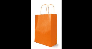 25 stuks Papieren tasjes effen turquoise 18+8x22cm