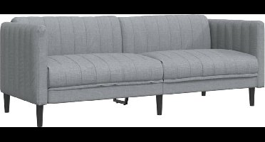 vidaXL - 3-zitsbank - stof - lichtgrijs