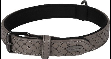 Hond Halsband met neopreen Patti Grijs L 43-53cm 25mm