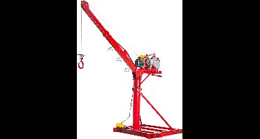 Bouwkraan 500kg 25m elektrisch 230V MW Tools BK500