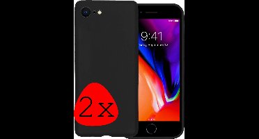 Hoesje - 2 Stuks - Geschikt voor Apple iPhone 7 Plus - Sterk & Shockproof - Case Siliconen - Back Cover - Telefoon Hoes - Transparant