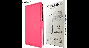 Shieldzone - Portemonnee hoesje voor Sony Xperia XZ2 - Donkerroze
