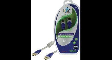 HQ - 1.4 High Speed HDMI kabel  - 1 m - Grijs/Blauw