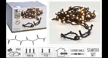 Kerstverlichting 200 LED 20 meter – Warm Wit – Koppelbaar