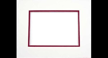 Passepartout Dubbeldik Ivoor/Steen Rood 27,9x35,6cm (10 stuks)