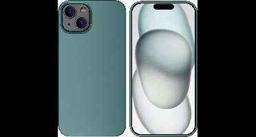 Hoesje Geschikt voor iPhone 15 hoesje Silicone / zacht siliconen - Liquid Silicone Backcover - Pine Groen