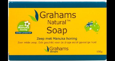 Grahams Natural Soap met Manukahoning – Zeep voor Droge en Gevoelige Huid – Parfumvrij – 100 g
