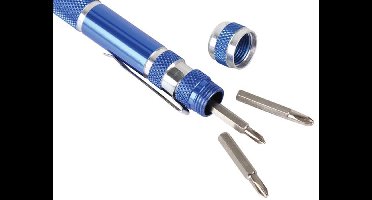 Velleman Precisieschroevendraaier, 9 in 1, chroom-vanadium, niet-magnetisch, blauw