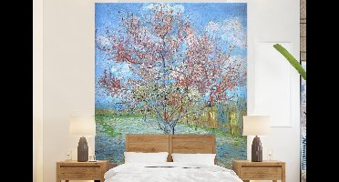Behang - Fotobehang De roze perzikboom - Vincent van Gogh - Breedte 180 cm x hoogte 220 cm