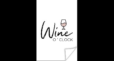Poster Wijn - Wine o'clock - Quotes - Spreuken - 20x30 cm