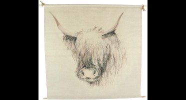 HBX natural living Wanddecoratie Hooglander 70x70x1.2cm