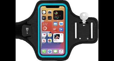 Universele Sportarmband voor Smartphones tot 6,5" - Zwart/Blauw