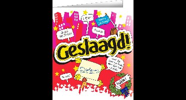 Wenskaarten - Geslaagd cartoon