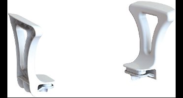 Armleuningen voor Douchestoel in kunststof/aluminium met rugleuning en armleuningen, hoogte 39 - 54 cm, zitting 50 x 30 cm