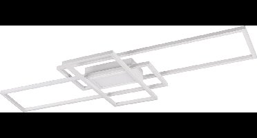 LED Plafondlamp - Plafondverlichting - Torna Urano - 60W - Aanpasbare Kleur - Afstandsbediening - Dimbaar - Rechthoek - Mat Wit - Aluminium