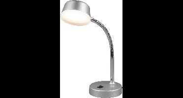 LED Bureaulamp - Torna Kiki - 4W - Warm Wit 3000K - Rond - Mat Titaan - Kunststof