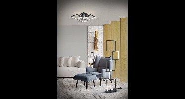 TRIO - Vloerlamp Sorrento Zwart 125 cm