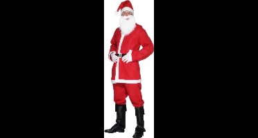 Compleet Kerstmanpak met baard en muts | Verkleedkleding maat M