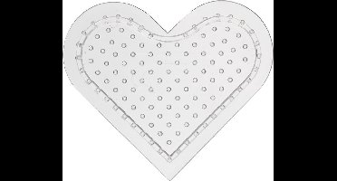 Onderplaat - Klein Hart Transparante Hobbyplaat - DIY Ondergrond Voor Creatieve Projecten - Strijkkralen Plaat - Creatief Knutselen - Formaat 10x10 cm - Set van 10 stuks