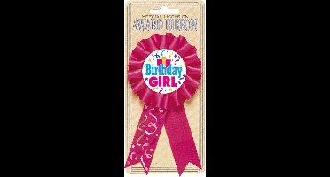 Amscan Verjaardagslintje Meisjes 15 Cm Roze