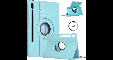 Hoes Geschikt voor Samsung Galaxy Tab S6 360° Draaibare Hoes - Turquoise Ntech