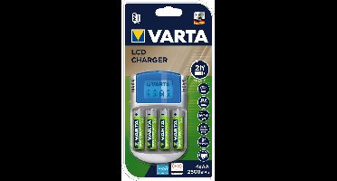 Varta LCD Charger + 4 x 2600 mAh NiMH batterijen