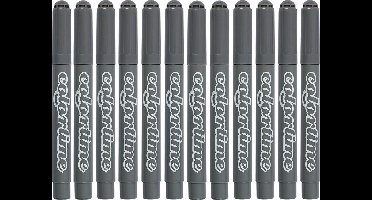 Colortime stift,  5 mm lijn, grijs, 12 stuks