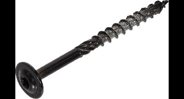 Dynaplus - Torx 40 Tellerkop schroeven - 8 x 100mm - Verzinkt - Deeldraad - Zwart (25 stuks)