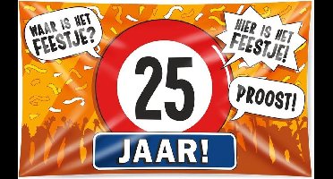 Paperdreams - Gevelvlag XXL - 25 Jaar (150 x 90 cm)