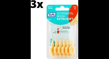 TePe Extra Soft Oranje 0, 45mm 3 x 6 stuks - Voordeelverpakking