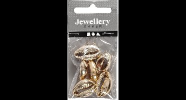 Schelpen, L: 20 mm, verguld, 6 stuk/ 1 doos