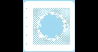 COLST006 Nellie Snellen - Magnetic Stencil - mixed media sjabloon - strangled circles - cirkel met sterren