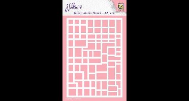 nellies Choice Mixed Media Stencils A6 rechthoeken MMSA6-008 A6