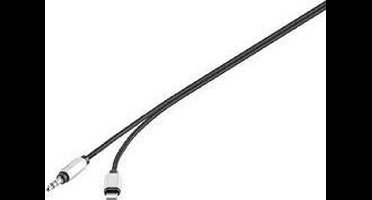 Renkforce RF-3432028 Apple Lightning / Jackplug Audio Aansluitkabel [1x Apple dock-stekker Lightning - 1x Jackplug male